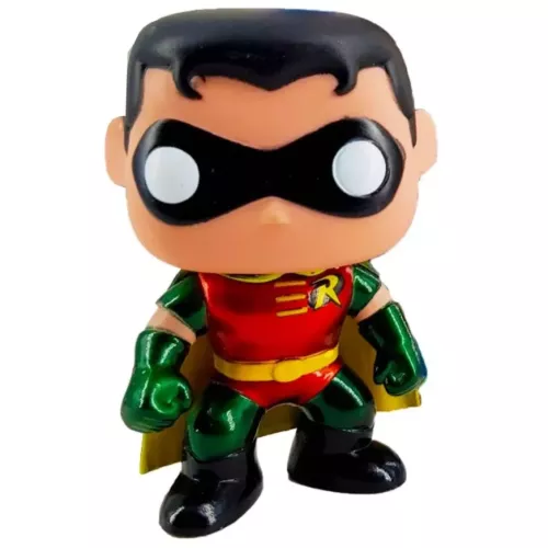 Funko Pop! Robin #02 Bobble-Head Chase Metallic DC Universe