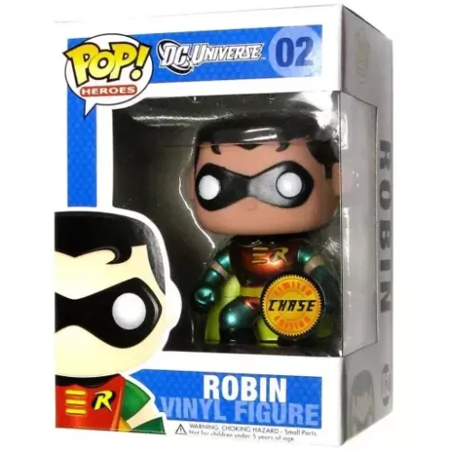 Funko Pop! Robin #02 Chase Metallic DC Universe Heroes Box