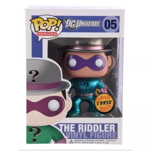 Funko Pop! The Riddler #05 Chase Metallic DC Universe Box