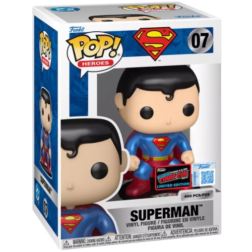 Funko Pop! Superman #07 Metallic Heroes Vinyl Figure Box