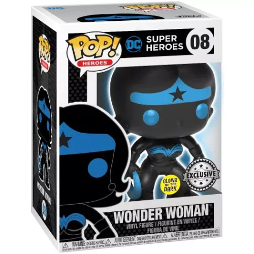 Funko Pop! Wonder Woman #08 Silhouette Glows in the Dark Box