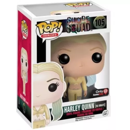 Funko Pop! Harley Quinn [HQ Inmate] #105 Suicide Squad Box