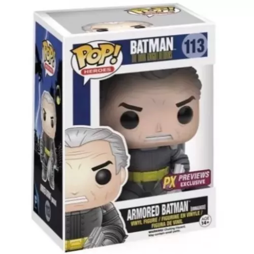 Funko Pop! Armored Batman [Unmasked] #113 Batman The Dark Knight Returns Box