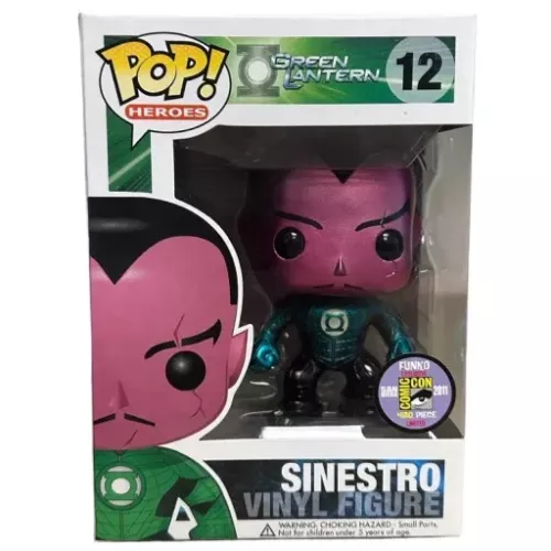 Funko Pop! Sinestro #12 Metallic Green Lantern Heroes Box