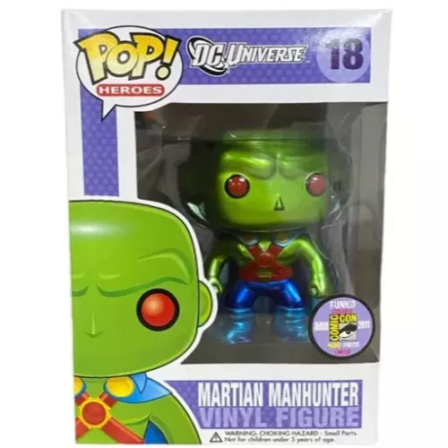 Funko Pop! Martian Manhunter #18 Metallic DC Universe Box