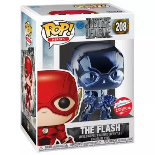 Funko Pop! The Flash #208 Blue Chrome DC Justice League Box