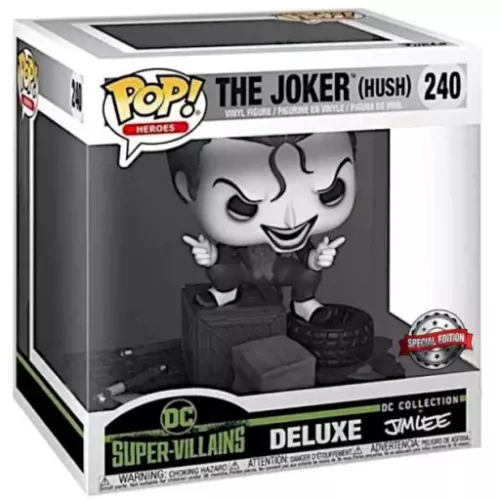 Funko Pop! The Joker (Hush) #240 Black and White DC Super Villains Box