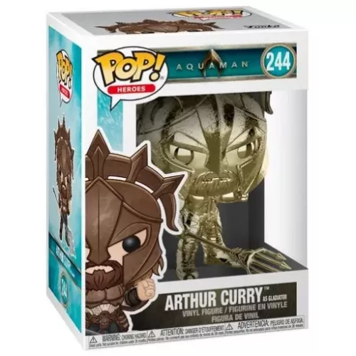Funko Pop! Arthur Curry as Gladiator #244 Gold Aquaman Box