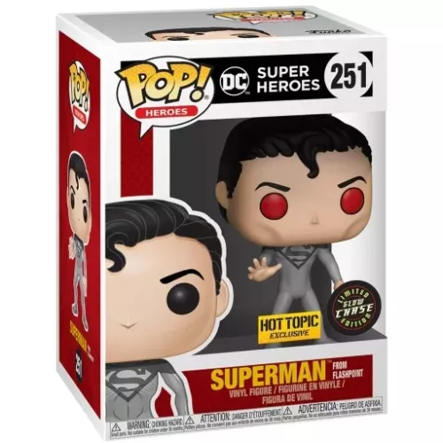Funko Pop! Superman from Flashpoint #251 Chase Glows in the Dark Box