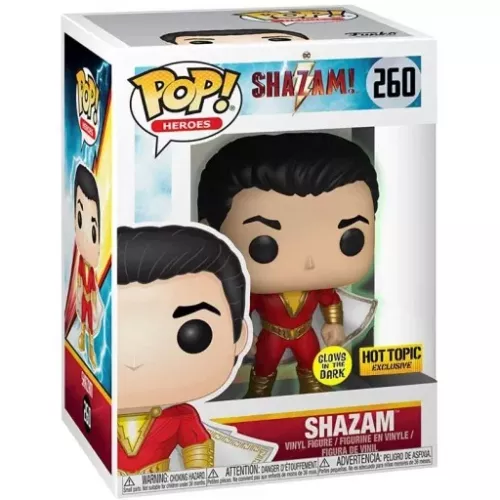 Funko Pop! Shazam #260 Glows in the Dark DC Shazam! Box