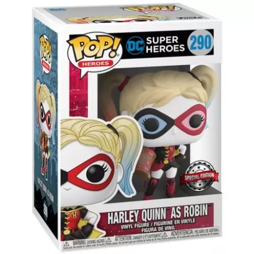 Funko Pop! Harley Quinn as Robin #290 DC Super Heroes Box