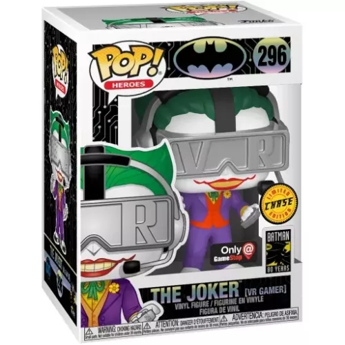 Funko Pop! The Joker [VR Gamer] #296 Chase Batman Heroes Box