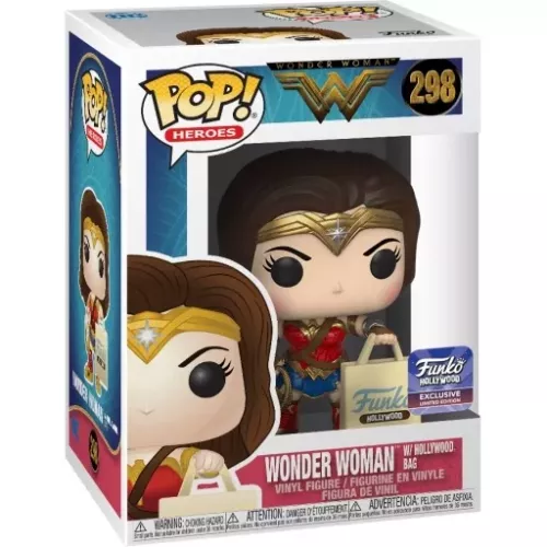 Funko Pop! Wonder Woman W/Hollywood Bag #298 Heroes Box