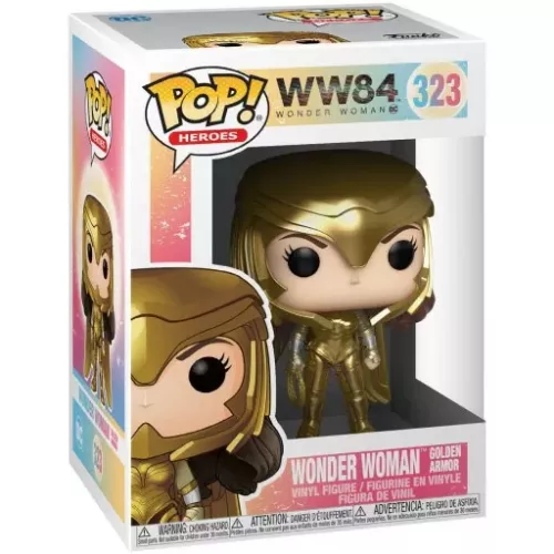 Funko Pop! Wonder Woman Golden Armor #323 Metallic Box