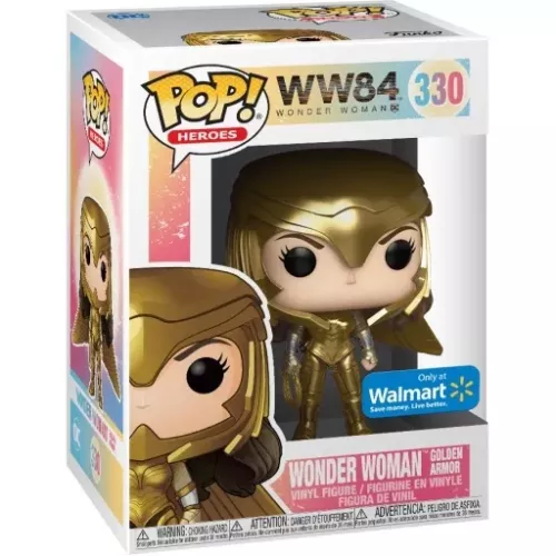 Funko Pop! Wonder Woman Golden Armor #330 Metallic Box