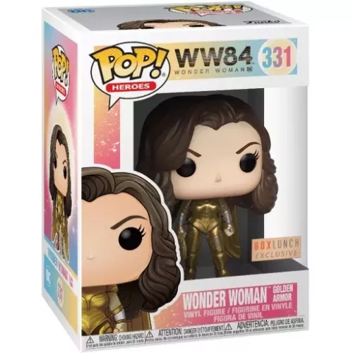 Funko Pop! Wonder Woman Golden Armor #331 Metallic Box