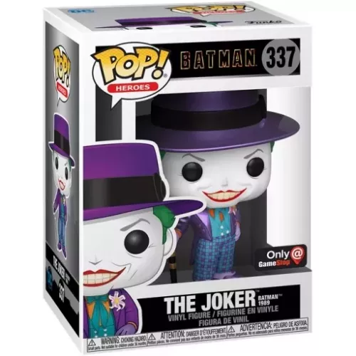 Funko Pop! The Joker Batman 1989 #337 Metallic Heroes Box