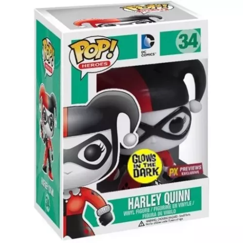 Funko Pop! Harley Quinn #34 Glows in the Dark DC Comics Box