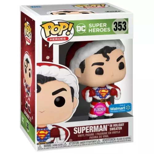 Funko Pop! Superman in Holiday Sweater #353 Flocked Box