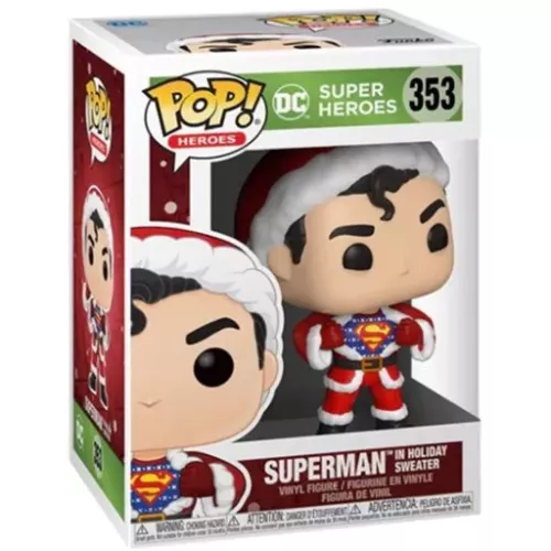 Funko Pop! Superman in Holiday Sweater #353 DC Super Heroes Box