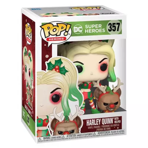 Funko Pop! Harley Quinn with Helper #357 DC Super Heroes Box