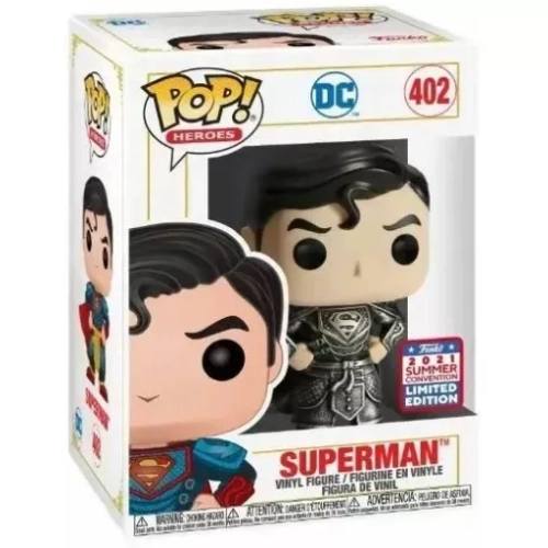 Funko Pop! Superman #402 Imperial Palace Metallic Black and White Box