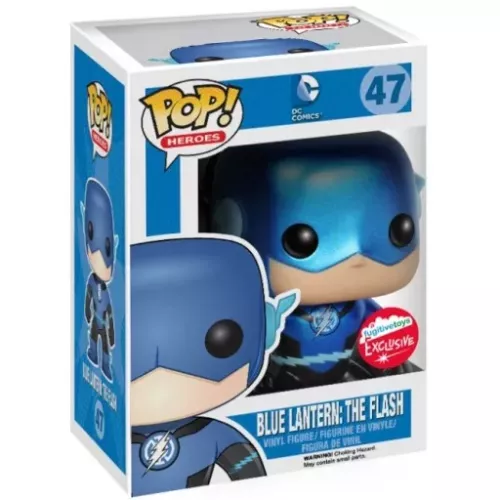 Funko Pop! Blue Lantern: The Flash #47 Metallic DC Comics Box