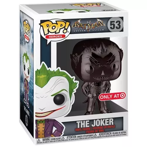 Funko Pop! The Joker #53 Black Chrome Batman Arkham Asylum Box