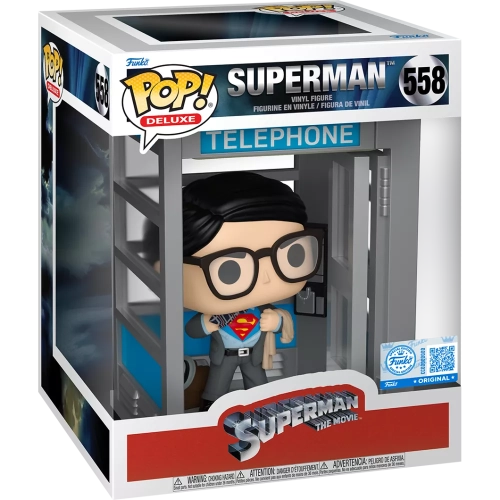 Funko Pop! Superman #558 in Phone Booth Superman The Movie Box