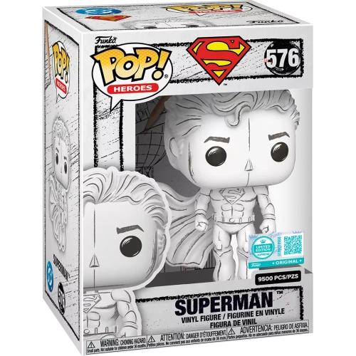 Funko Pop! Superman #576 Sketched Deco Heroes Vinyl Figure Box