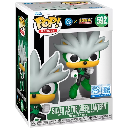 Funko Pop! Silver as the Green Lantern #592 DC x Sonic The Hedgehog Box