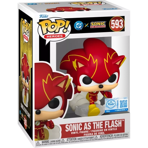 Funko Pop! Sonic as The Flash #593 DC x Sonic The Hedgehog Box