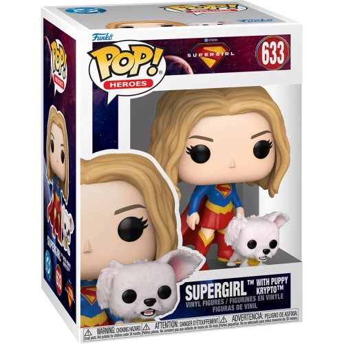 Funko Pop! Supergirl with Puppy Krypto #633 DC Studios Supergirl Box