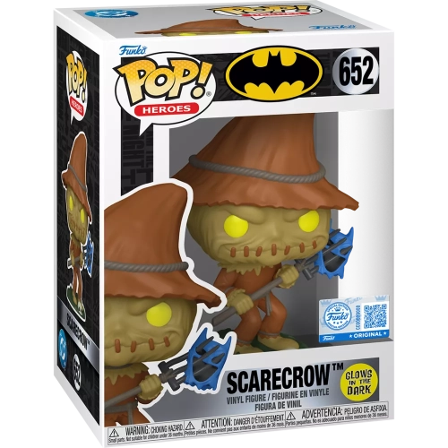 Funko Pop! Scarecrow #652 with Pitchfork Glows in the Dark Box