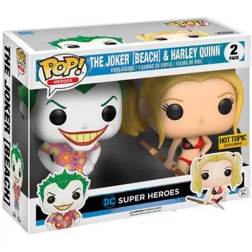 Funko Pop! Harley Quinn 2 Pack DC Super Heroes Vinyl Figure Box