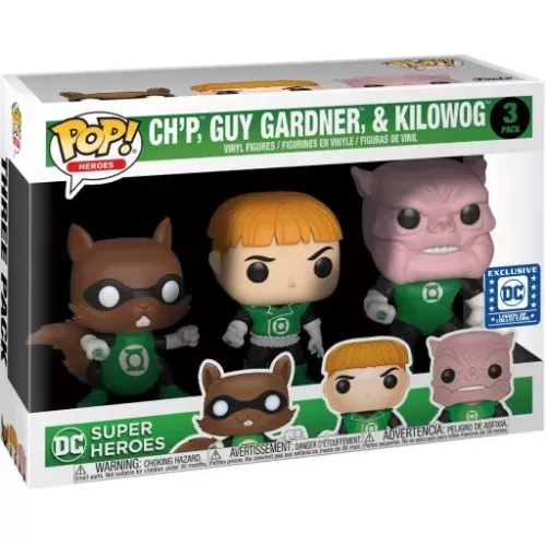 Funko Pop! Ch'P 3 Pack DC Super Heroes Vinyl Figure Box