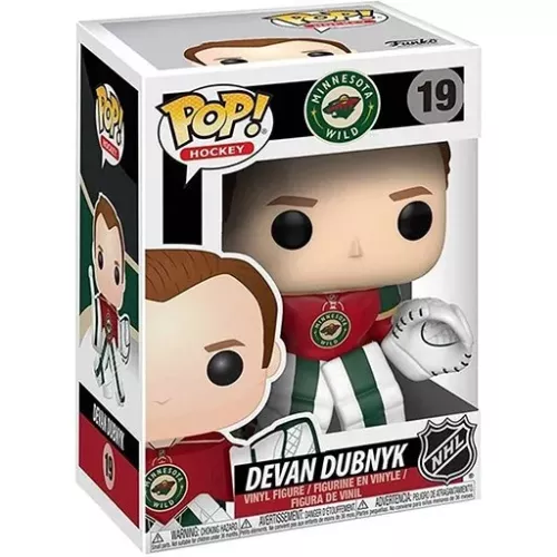 Funko Pop! Devan Dubnyk #19 Home Jersey Minnesota Wild Box