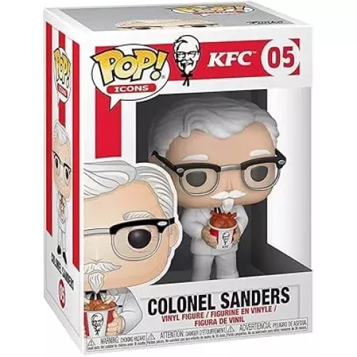 Funko Pop! Colonel Sanders #05 with Bucket KFC Icons Box