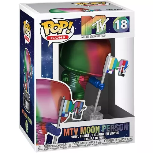 Funko Pop! MTV Moon Person #18 Rainbow MTV Music Television Box