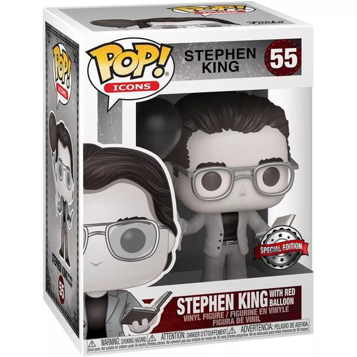 Stephen King with Red Balloon Box