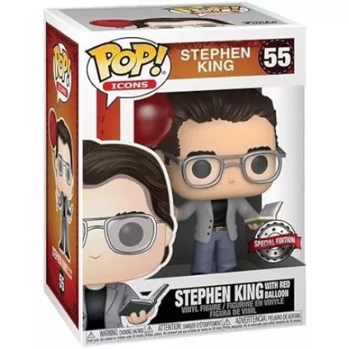 Funko Pop! Stephen King with Red Balloon #55 Icons Box