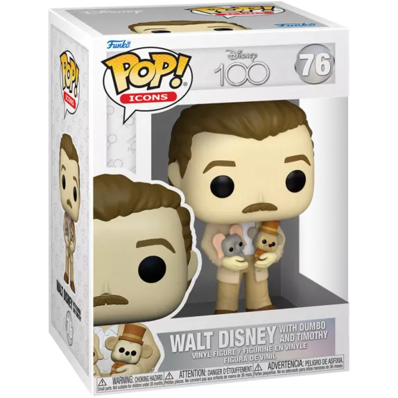 Walt Disney with Dumbo and Timothy Box