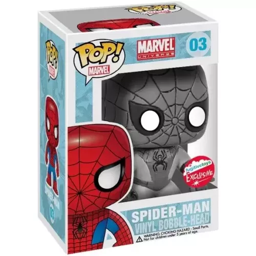 Funko Pop! Spider-Man #03 Black and White Marvel Universe Box