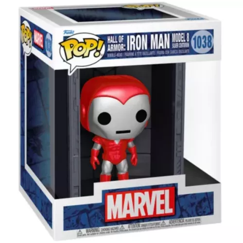 Funko Pop! Hall of Armor: Iron Man Model 8 Silver Centurion #1038 Box