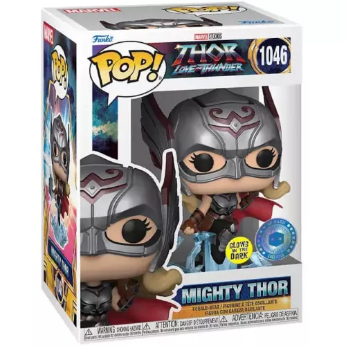 Funko Pop! Mighty Thor #1046 Glows in the Dark Marvel Studios Thor Love and Thunder Box