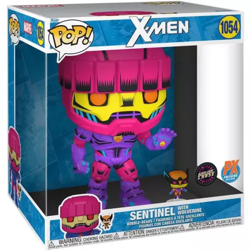 Funko Pop! Sentinel with Wolverine #1054 10 Inch Chase Blacklight Box