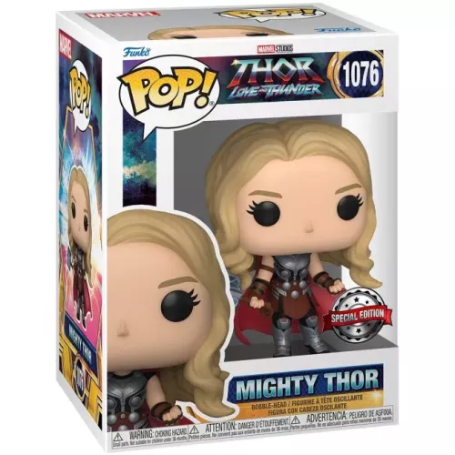 Funko Pop! Mighty Thor #1076 Metallic Marvel Studios Thor Love and Thunder Box