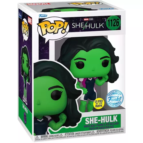 Funko Pop! She-Hulk #1126 Glows in the Dark Marvel Studios She-Hulk Box