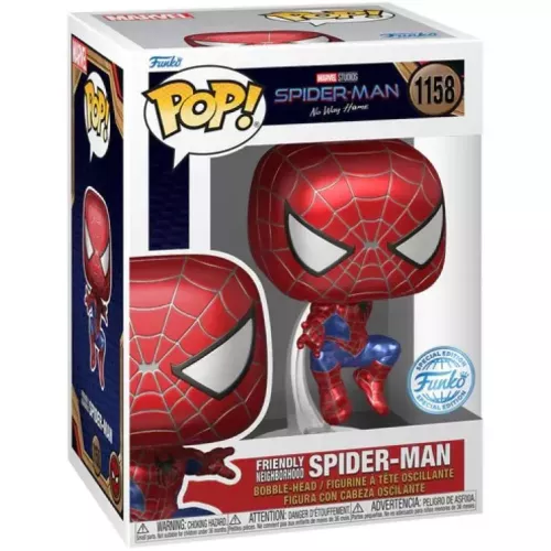 Funko Pop! Friendly Neighborhood Spider-Man #1158 Metallic Box