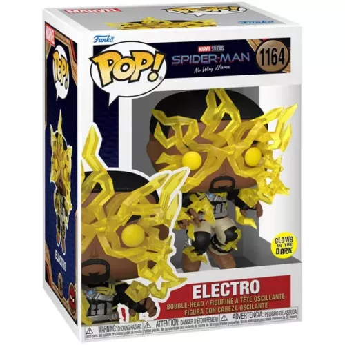 Funko Pop! Electro #1164 Glows in the Dark Marvel Studios Spider-Man No Way Home Box